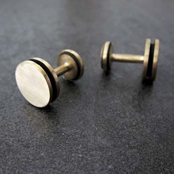 Image of Circle 6000 Cufflinks - Brass